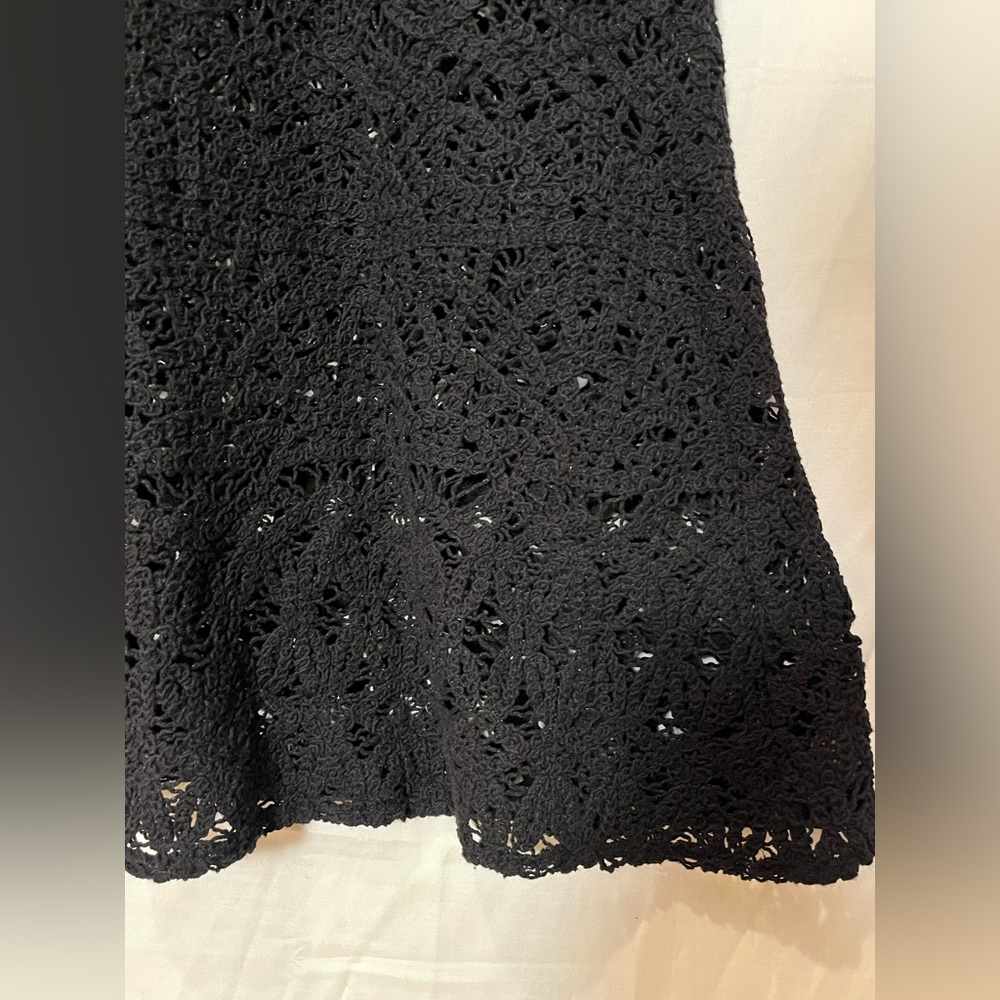 Zara Elegant Black Crochet Maxi Dress - Picture 12 of 16